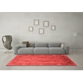 thumbnail image 3 of Ahgly Company Indoor Round Oriental Red Industrial Area Rugs, 4' Round, 3 of 4