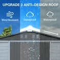 thumbnail image 5 of 8 ft. W x 8 ft. D Outdoor Iron & Solid Wood Tool Storage Shed with Two Doors and Windows, 5 of 7