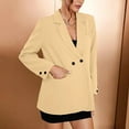 thumbnail image 6 of VBARHMQRT Black Blazer Womens Plus Women's New Lapel Slim Fit Cardigan Temperament Fashion Suit Coat Womens Blazers Dressy Casual Slim Fit Women Suit Jacket Formal, 6 of 9