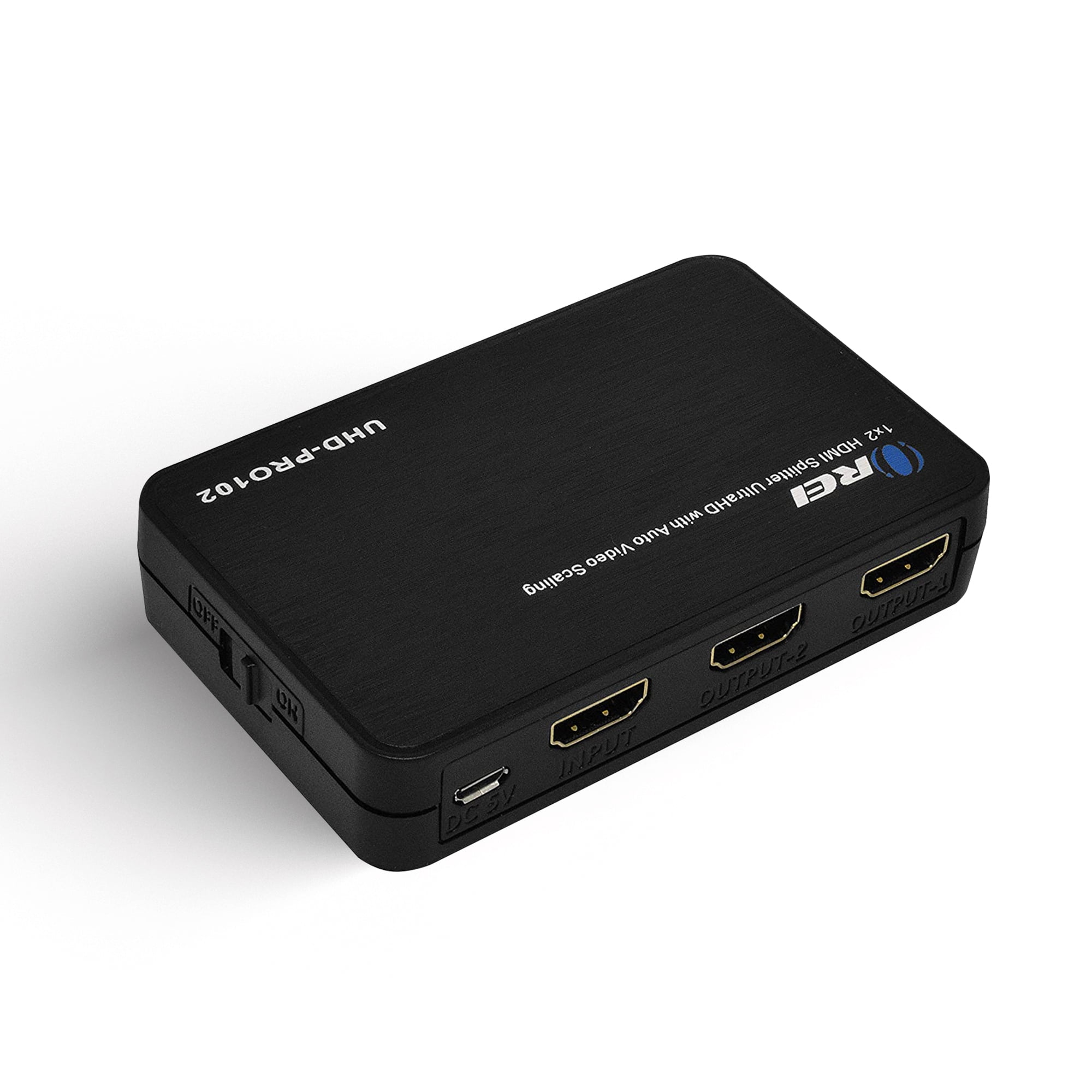 spørge chant vanter OREI 4K@60Hz 1 in 2 Out HDMI Duplicator Splitter with Scaler 1x2 2 Ports  with Full Ultra HD - Walmart.com