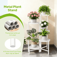 thumbnail image 4 of 5 Tier Metal Plant Stand for Indoor Plant Stand for Outdoor Foldable Tall Plant Shelf Heavy Duty Flower Stands Flower Pot Holder Plant Rack, 4 of 10