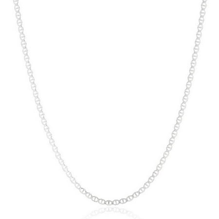A .925 Sterling Silver 2mm Flat Marina Chain, 24