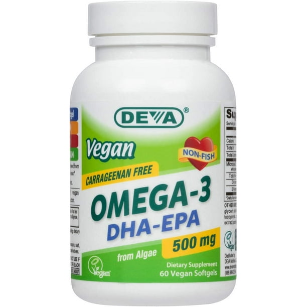 DEVA Vegan DHAEPA / 500 mg Potency / CarrageenanFree