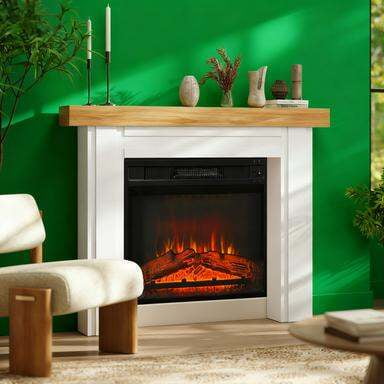 Indoor Fireplaces Fireplace Mantel, Freestanding Fireplace Surround with Leg for Electric Fireplaces,Gas Indoor Fireplaces