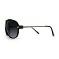 thumbnail image 3 of Mens Classic Sporty Flat Top Mobster Oversize Retro Racer Sunglasses Black Smoke, 3 of 4
