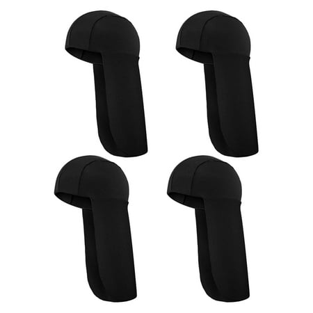 

4 Pcs Hard Hat Neck Shade Elastic UV Protection Shade Hat Neck Neck Protector to Cover Neck for Fishing - C