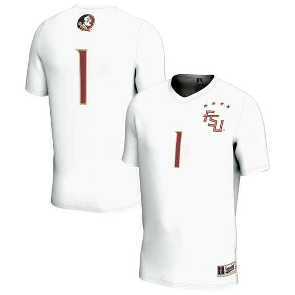 Unisex GameDay Greats #1 White Florida State Seminoles Lightweight Collegiate Soccer Fashion Jersey