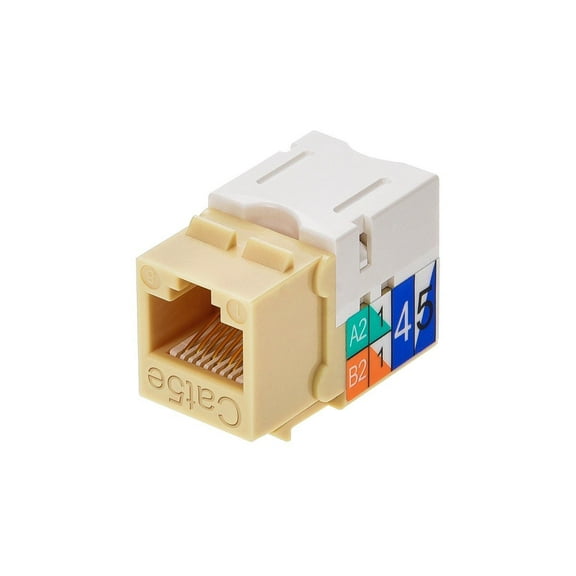 Monoprice Cat5e Punch Down Keystone Jack - Beige | 110 Style, Modular 8P8C