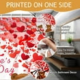 thumbnail image 6 of Mizhona Valentine's Day Shower Curtain Heart and Bears Bathroom Curtains Waterproof Romantic Decor with Hooks 72"x72", 6 of 6