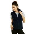 Women's Full Zip Polar Fleece Vest, Navy L, 1 Count, 1 Pack