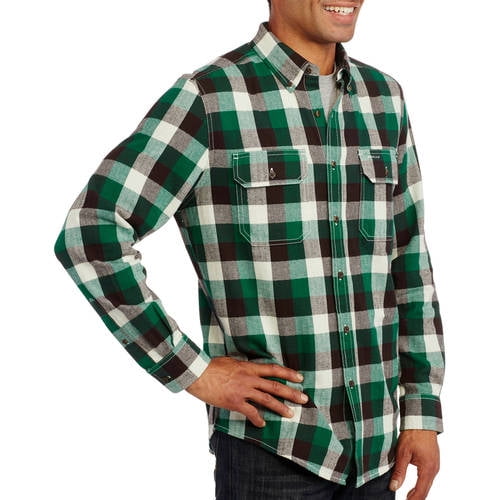 men's 2 pocket flannel shirts