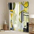 thumbnail image 3 of Modern Yellow Black Grey Blackout Curtains,Watercolor Oil Painting Curtains,Geometry Circles Window Curtains & Drapes,Contemporary Artwork Texture Bedroom Decor Window Treatments 42"X84", 3 of 5