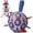 Independence Day, variant on Dog Toy Soccer Ball : Outdoor Dog Toys, Dog's Independence Day Gift, Dogs Soccer Ball with Straps for Tug of War, Pet Birthday Gift for Small Medium (6 Inch)