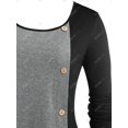 thumbnail image 4 of Camiseta Irregular con Botones de Talla Grande Rosegal  Mangas largas de talla grande, 4 of 5