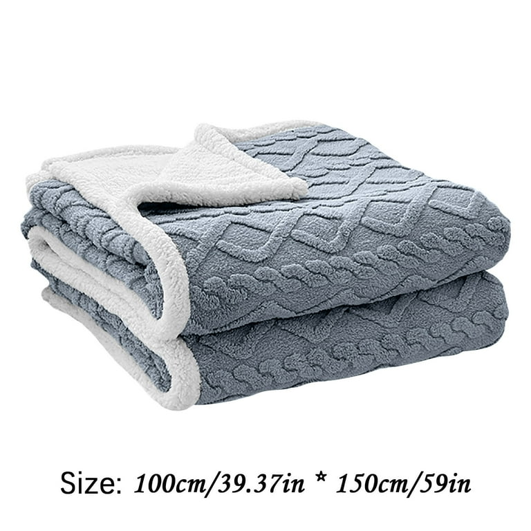 Herrnalise 3.3 5 Ft Berber Fleece Blanket Soft Lightweight Plush Microfiber Bed Blanket Coral Velvet Blanket for Sofa or Couch Machine Washable