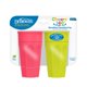 thumbnail image 1 of Dr. Brown's Milestones Cheers 360 Vaso de entrenamiento para niños pequeños y bebés Vaso para sorber sin fugas rosa y turquesa 10 oz/300 ml, paquete de 2, 1 of 9