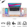 thumbnail image 5 of Long Mouse Pads for Desk,Pioneer Flower Floral Print Pattern Desk Mats on Top Of Desks, Desk Mouse Pad Extra Large with 3mm Non-Slip Base and Stitched Edge for Gaming,Office,Work,Home 31.5"x11.8", 5 of 6