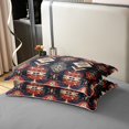 thumbnail image 4 of Erosebridal Housse de Couette Tribale Aztèque 100 % Coton Taille Simple, Housse de Couette Géométrique Boho 100 % Coton Simple, Bleu Rouge, Réversible 2 Pcs (Sans Couette), 4 of 8