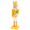 Yellow, variant on Jiibva Easter Bunny Wooden Nutcracker, 12" Seasonal Rabbit Figure for Home Tabletop Decoration