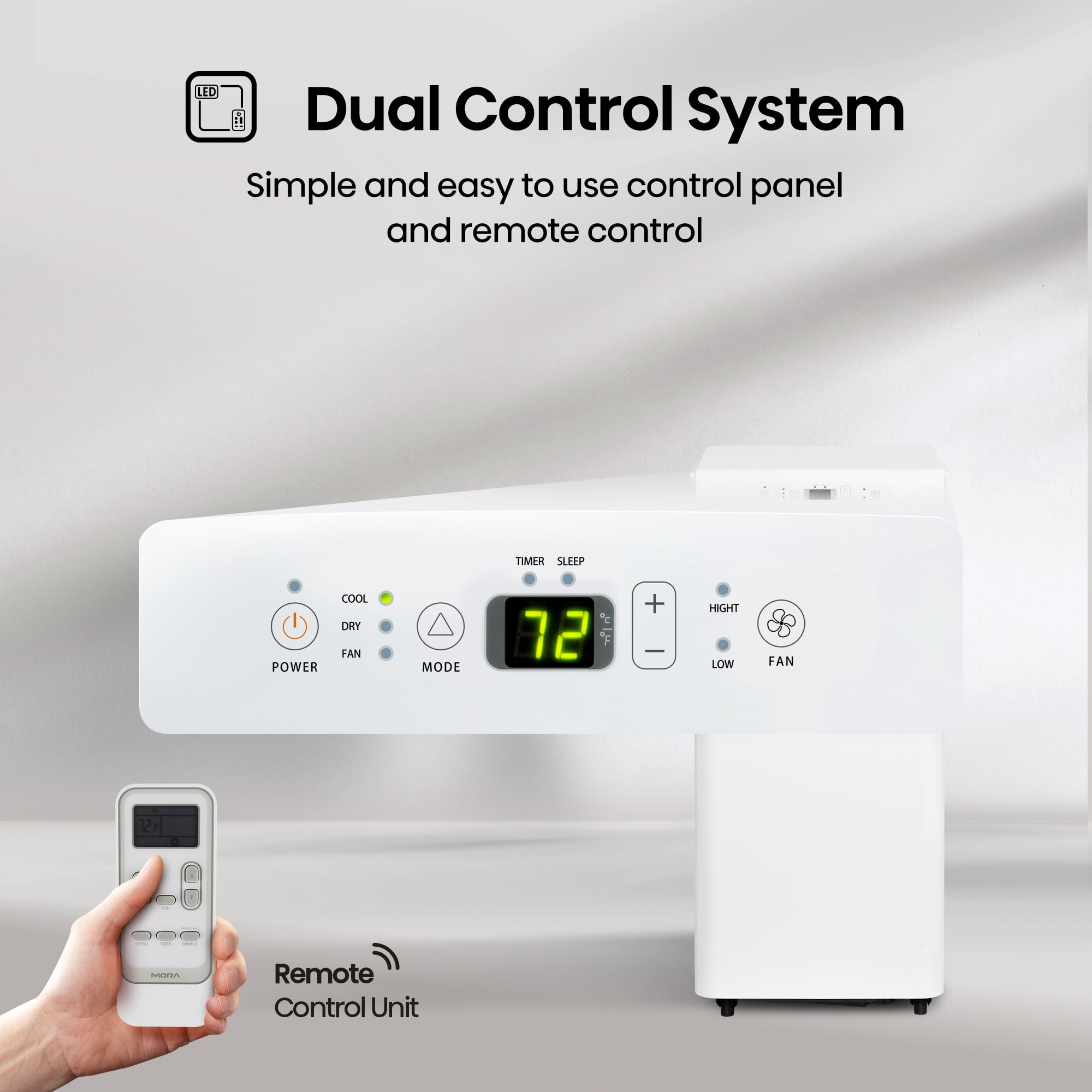 Hisense 5,000 BTU Portable Air Conditioner 150 sq ft. Multi-Purpose Modes, Dual Control System, Easy Clean, Snap-Assembly Window Kit, Self-Evaporation System, White (WAP0525CR1W)
