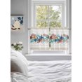 thumbnail image 4 of Half Window Curtains 24 Inches Long, Blue Starfish Beach Window Treatment Curtain Drapes, Summer Coral Conch Coastal Retro Beige Short Curtains Tiers for Kitchen Over Sink, 27.5"x24", 2 Panels, 4 of 7