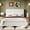 White, variant on Allewie King Bed Frame, Upholstered Platform Bed, Adjustable Vertical Channel Tufted Headboard, Corduroy Fabric, Modern Low Profile, Wooden Slats, No Box Spring Needed, Easy Assembly, Black