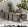 thumbnail image 3 of vidaXL Patio Dining Set Dining Table and Chairs Furniture Set Poly Rattan, 3 of 6