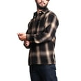 thumbnail image 4 of G-Style USA Men's Western Casual Plaid Long Sleeve Button Down Shirt Y2000 - Brown - Large, 4 of 5