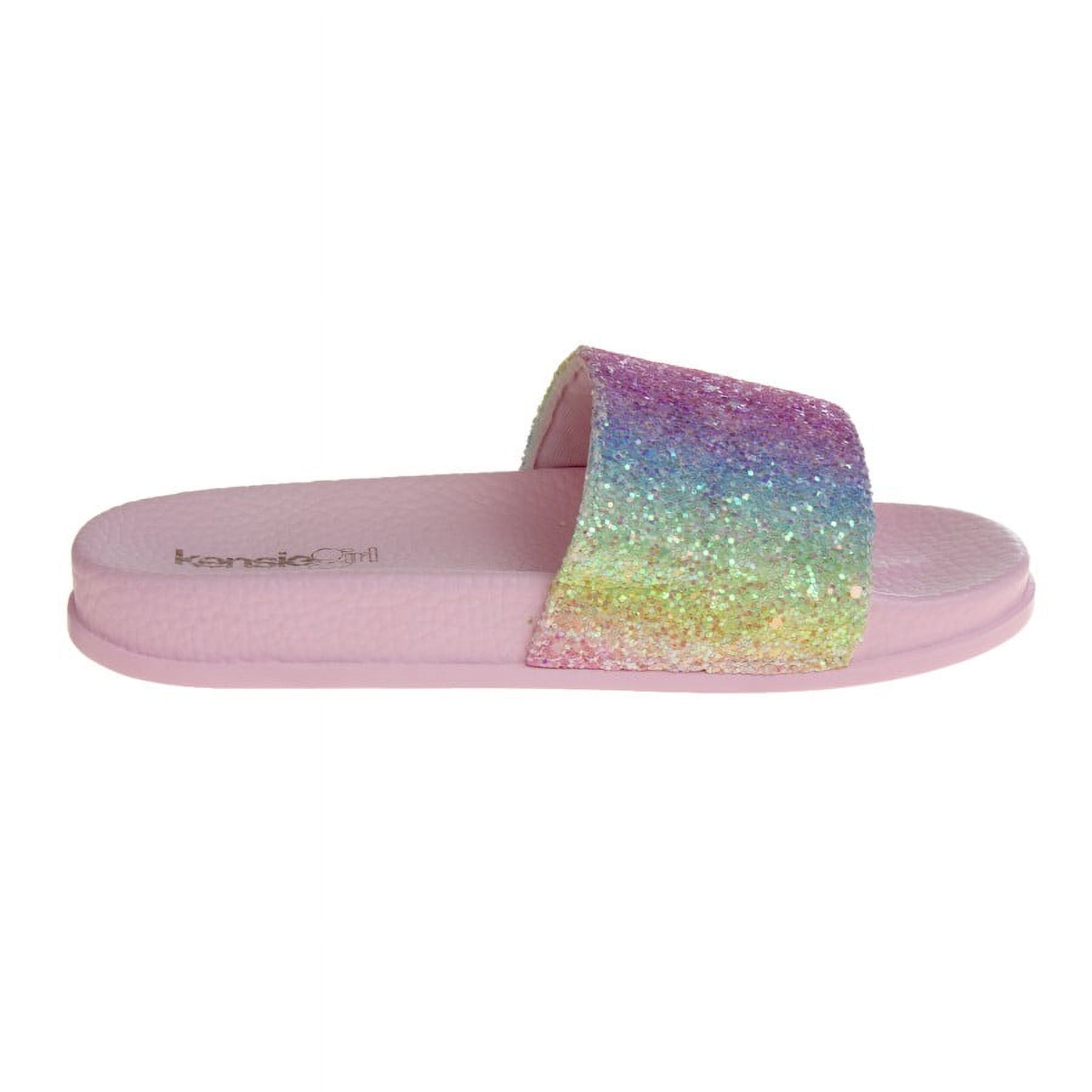 Kensie Girl Slides (Little Kid Sizes) - Pink/Multi, 13