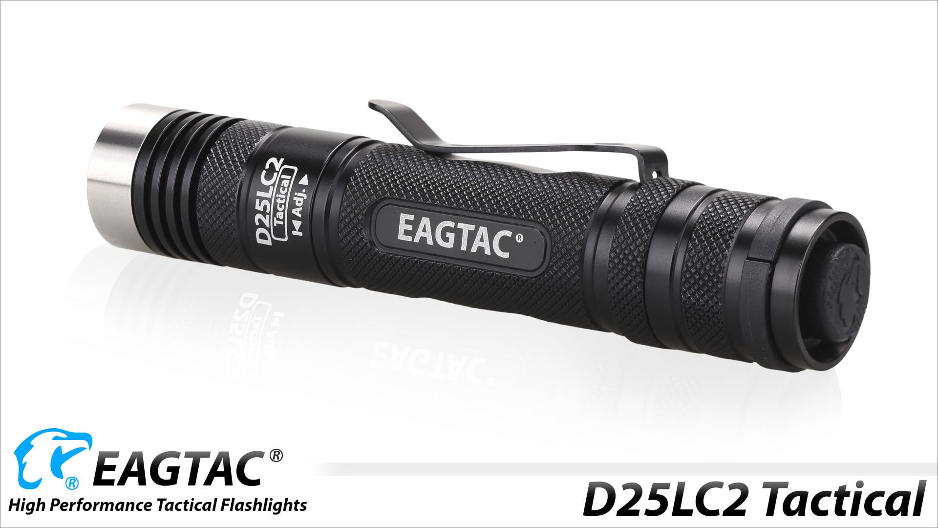 Eagletac D25LC2 Tactical V3 Flashlight XM-L2 1374 Lumens - Uses 1x 18650 or  2x CR123A Batteries
