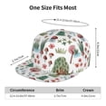 thumbnail image 6 of Daiia Frog and Forest Plants print Flat Bill Hats Flat Brim Trucker Cap Baseball Cap Adjustable Classic Low Profile Hat Unconstructed Plain Cap, 6 of 9