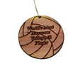 thumbnail image 3 of Volleyball Worlds most awesome Volleyball Player - Cedar Ornament, 3 of 4