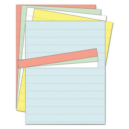 MasterVision Data Card Replacement Sheet, 8 1/2 x 11 Sheets, Assorted, 10/PK