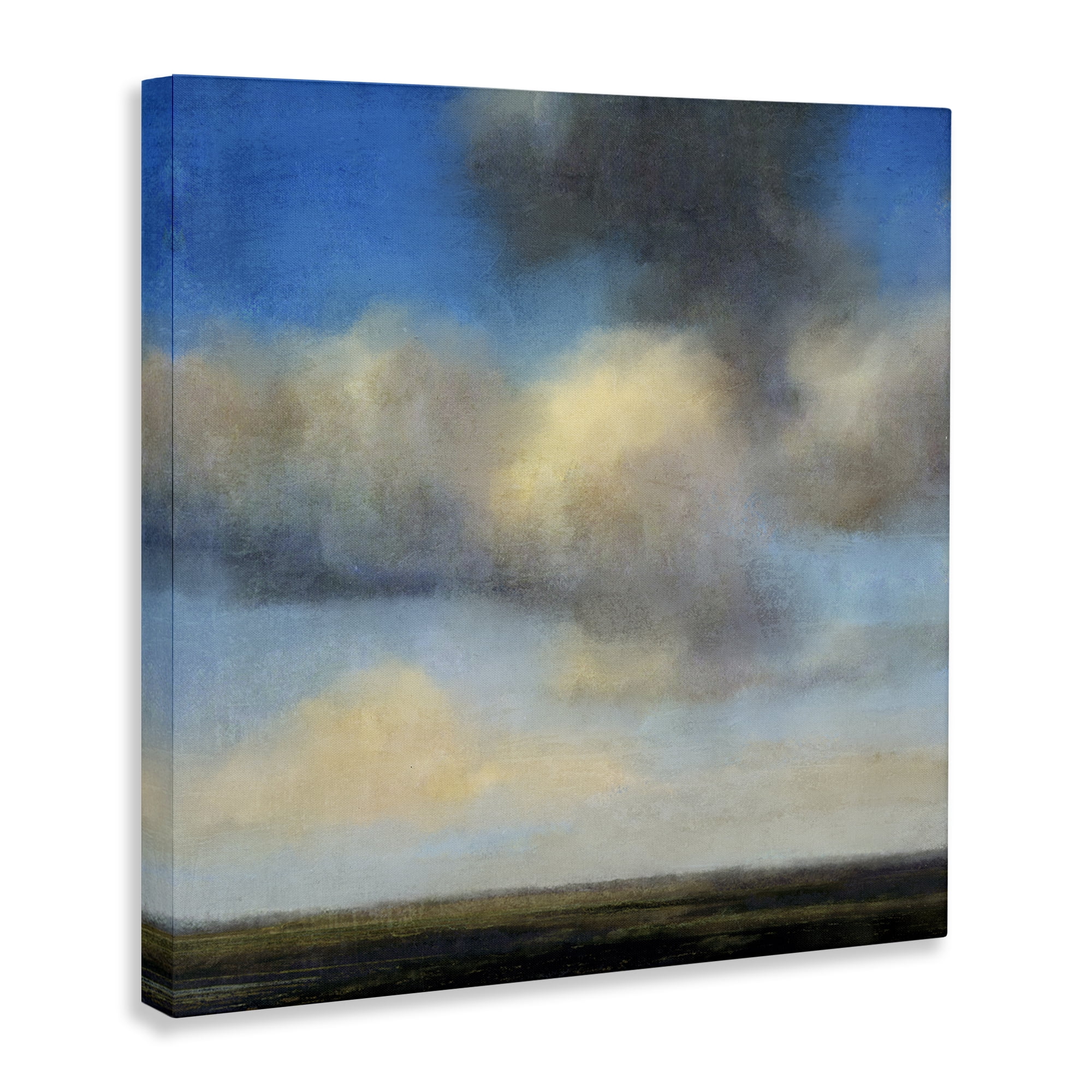 Stupell Industries Clouds Over Countryside Landscape & Nature Painting Wrapped Canvas Art Print Wall Art, 24 x 24