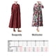 thumbnail image 2 of Vestido de manga larga vintage para mujer con bolsillos Vestido de otoño informal suelto con estampa Tomshoo Vestido, 2 of 2