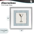 thumbnail image 4 of Stupell Industries Contemporary Martini Summer Stripes Gray Framed Print Under Glass, 16 x 16, by Susan Jill, 4 of 8