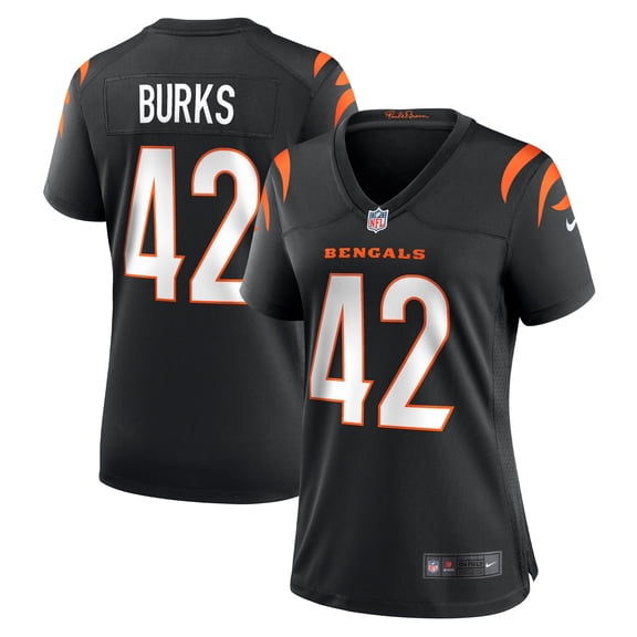 Women's Nike Oren Burks Black Cincinnati Bengals Team Game Jersey