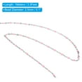 thumbnail image 2 of Cadena de cable de acero inoxidable Uxcell de 1 m/3.3 pies, cadena de eslabones plateados con cuentas de esmalte satelital para hacer joyas, rosa, 2 of 5