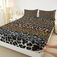 thumbnail image 3 of Manfei Leopard Cheetah Print Queen Sheet Sets, Modern Fashion Flat Sheet, Teens Kids Adult Queen Fitted Sheet, Microfiber Bedroom Decor, 4 Pieces, 3 of 7