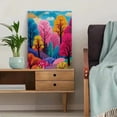 thumbnail image 5 of Vibrant Pointillist Forest Landscape Canvas Print, Wall Decor for Living Room Bedroom Office Hallway Dining Room Entryway, 5 of 8