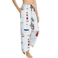 thumbnail image 2 of Disketp Nautical Lighthouse Sailboat Print Women'S Comfy Pajama Pants Casual Drawstring Palazzo Lounge Wide Leg Pants, 2 of 9