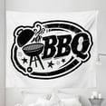 thumbnail image 1 of BBQ Tapestry, Barbecue Celebration Picnic Grilling Cooking Family Vacation Monochrome Art, Fabric Wall Hanging Decor for Bedroom Living Room Dorm, 5 Sizes, White Charcoal Grey, by Ambesonne, 1 of 1