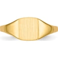 thumbnail image 5 of 14K Yellow Gold 6.5X7.0mm Closed Back Signet Ring (Size 6) Made In United States rs356, 5 of 6