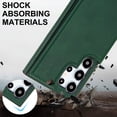 thumbnail image 6 of Allytechgroup PU Leather Case for Samsung Galaxy S25 Ultra, Built-in Shoulder Strap Credit Card Slot Wallet Phone Case Shockproof Full Body Protective for Samsung Galaxy S25 Ultra, Green, 6 of 8