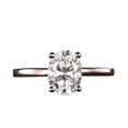thumbnail image 1 of Diamond Moissanite Engagement Ring 11x9mm 4 Carat Oval Cut 10k Rose Gold Solitaire Ring, 1 of 6