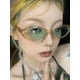 thumbnail image 1 of Gafas de sol ovaladas de montura pequeña para mujer, de estilo retro, populares en la calle, con cara pequeña, para hombre, 1 of 5