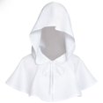 thumbnail image 2 of FNFYFH Medieval Hooded Cowl Cloak Halloween Hood Cowl Hat Hood Poncho Cosplay Costumes for Unisex Men Woman, 2 of 6