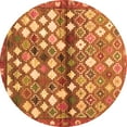 thumbnail image 1 of Ahgly Company Indoor Round Southwestern Orange Country Area Rugs, 7' Round, 1 of 1
