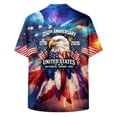 thumbnail image 6 of mgoYE Men's American Flag Patriotic Button Shirt,250 USA Shirt 4th of July Short Sleeve Tshirts Shirts for Men(Dark Blue,6XL), 6 of 6