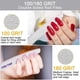 thumbnail image 5 of Limas de uñas profesionales, 100/180 cápsulas, limas de uñas acrílicas, 12 limas de uñas finas, herramientas para uñas, limas de uñas gruesas (100/180 cápsulas) ER, 5 of 5